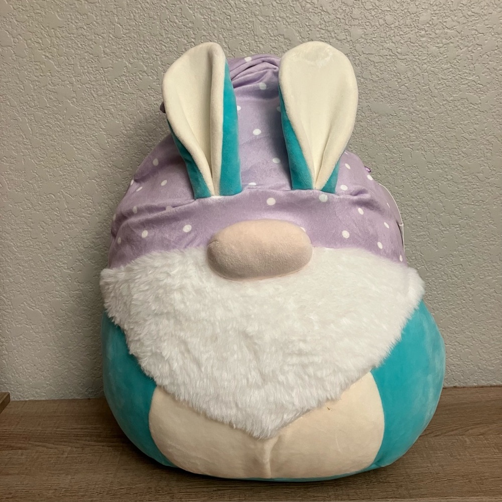 🐰💙💜OG Tag Easter 2022 12” Maddox the Gnome with Bunny Ears Squishmallow💜💙🐰
